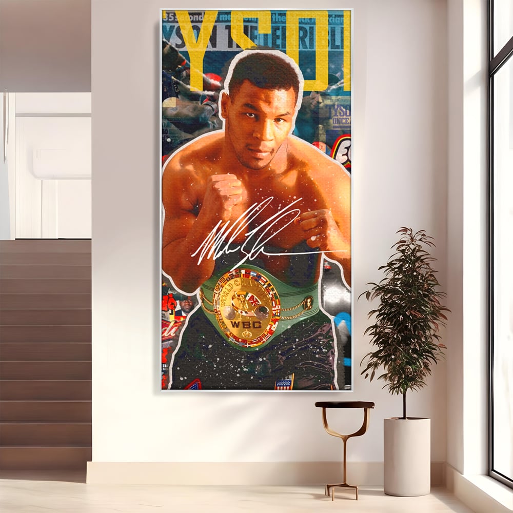 Tablou Canvas Premium LuxCanva® B1008, Mike Tyson , Sportivi, Box, Pugilist, Culori Vibrante