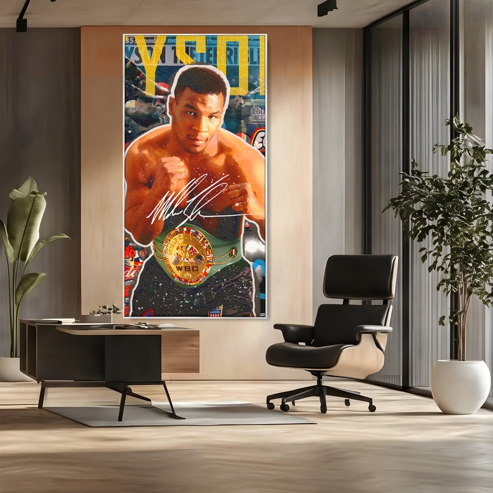Tablou Canvas Premium LuxCanva® B1008, Mike Tyson , Sportivi, Box, Pugilist, Culori Vibrante