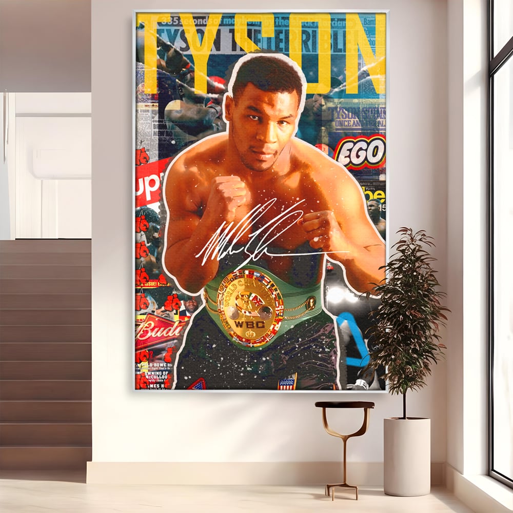 Tablou Canvas Premium LuxCanva® B1008, Mike Tyson , Sportivi, Box, Pugilist, Culori Vibrante