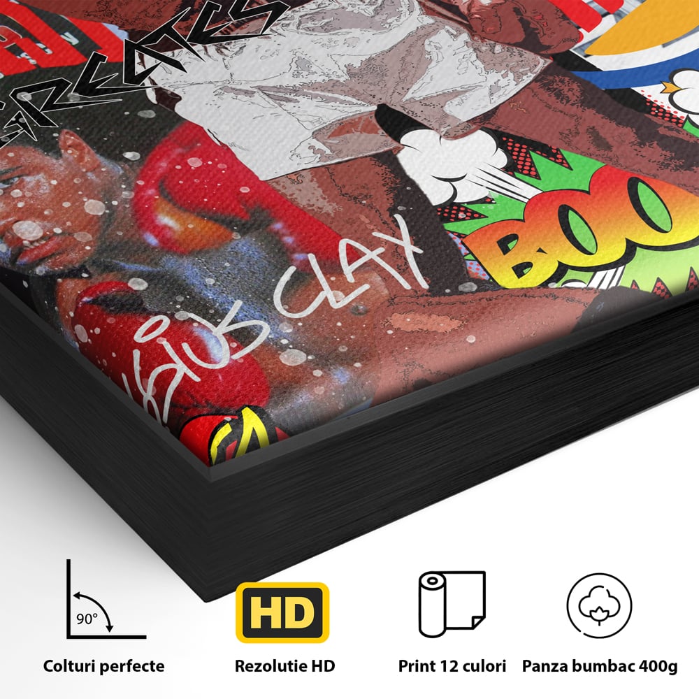 Tablou Canvas Premium LuxCanva® B1009, Muhammad Ali , Sportivi, Box, Pugilist, Motivational, Culori Vibrante