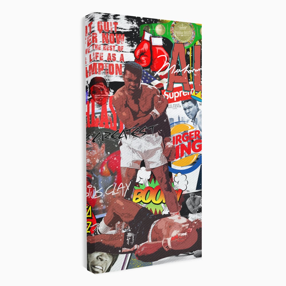 Tablou Canvas Premium LuxCanva® B1009, Muhammad Ali , Sportivi, Box, Pugilist, Motivational, Culori Vibrante