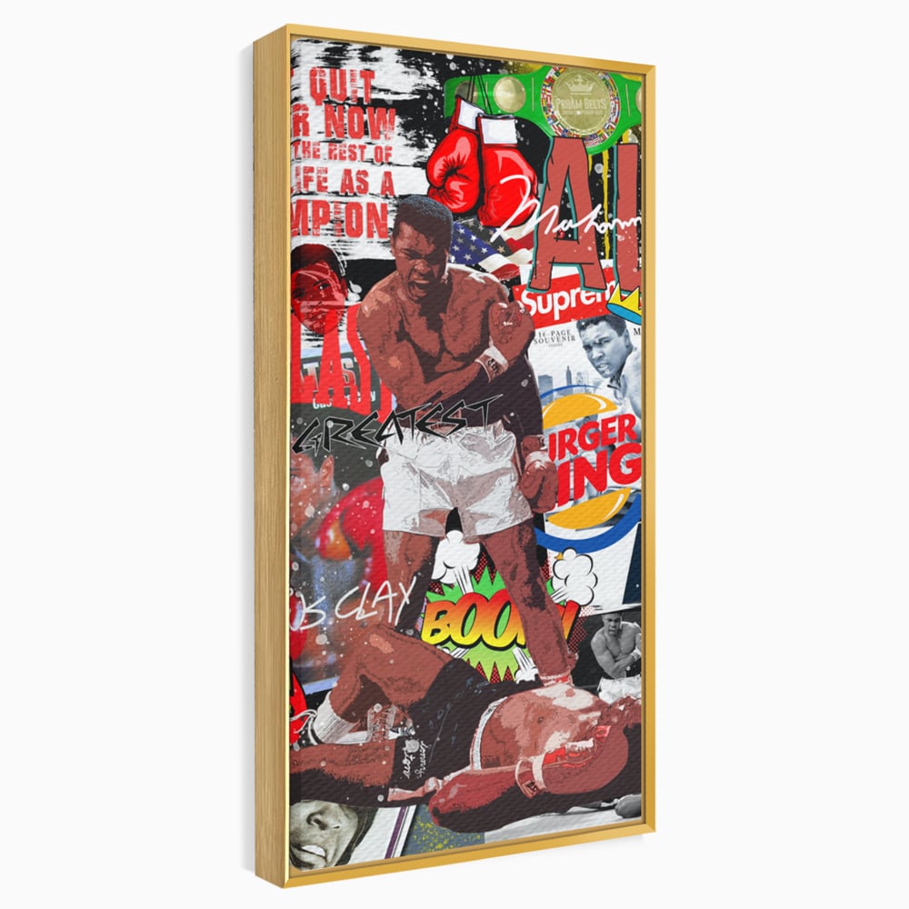 Tablou Canvas Premium LuxCanva® B1009, Muhammad Ali , Sportivi, Box, Pugilist, Motivational, Culori Vibrante