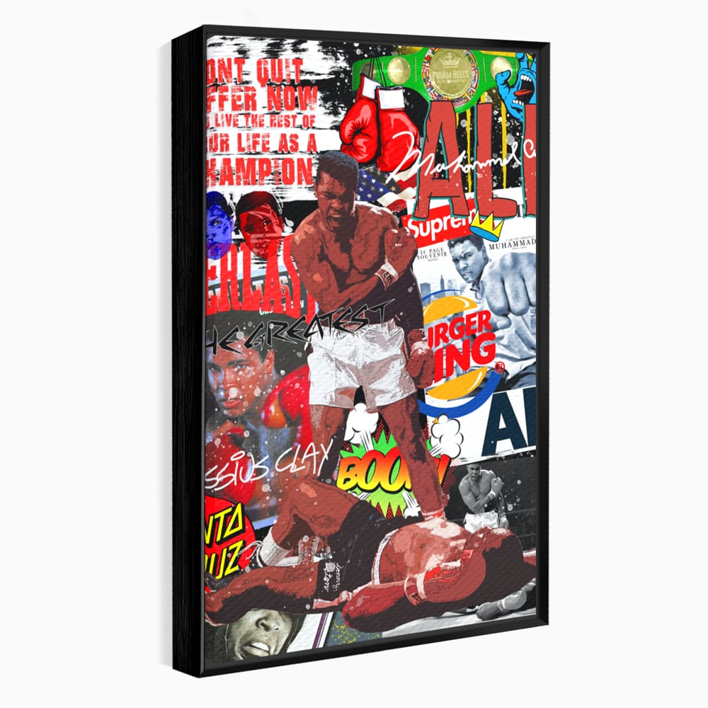 Tablou Canvas Premium LuxCanva® B1009, Muhammad Ali , Sportivi, Box, Pugilist, Motivational, Culori Vibrante