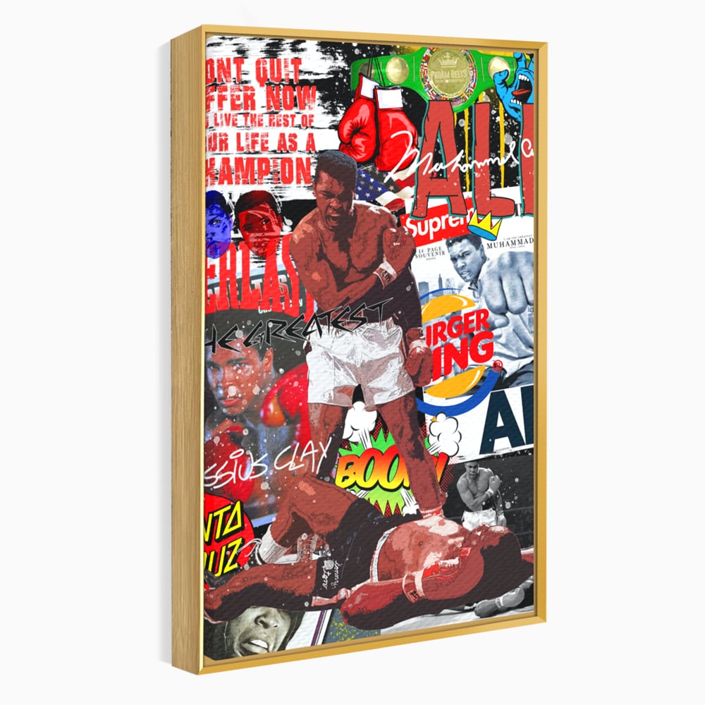 Tablou Canvas Premium LuxCanva® B1009, Muhammad Ali , Sportivi, Box, Pugilist, Motivational, Culori Vibrante