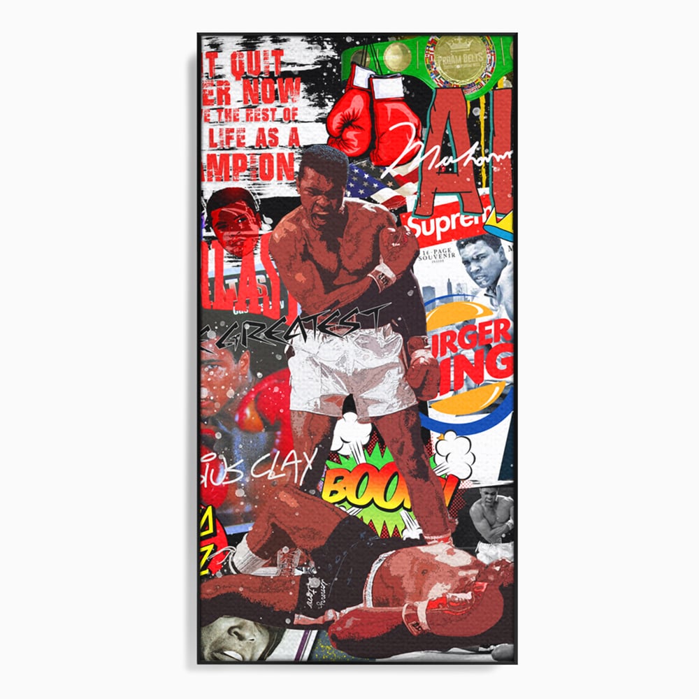 Tablou Canvas Premium LuxCanva® B1009, Muhammad Ali , Sportivi, Box, Pugilist, Motivational, Culori Vibrante
