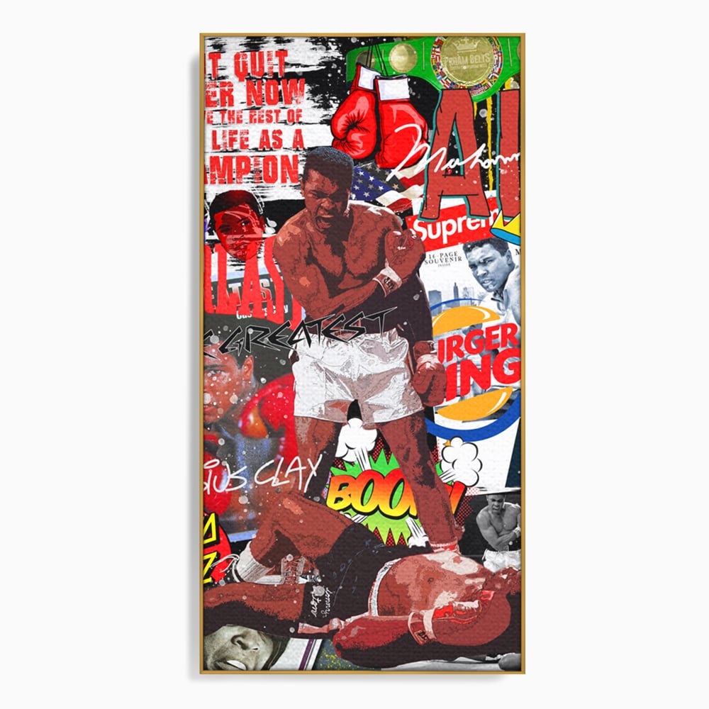Tablou Canvas Premium LuxCanva® B1009, Muhammad Ali , Sportivi, Box, Pugilist, Motivational, Culori Vibrante