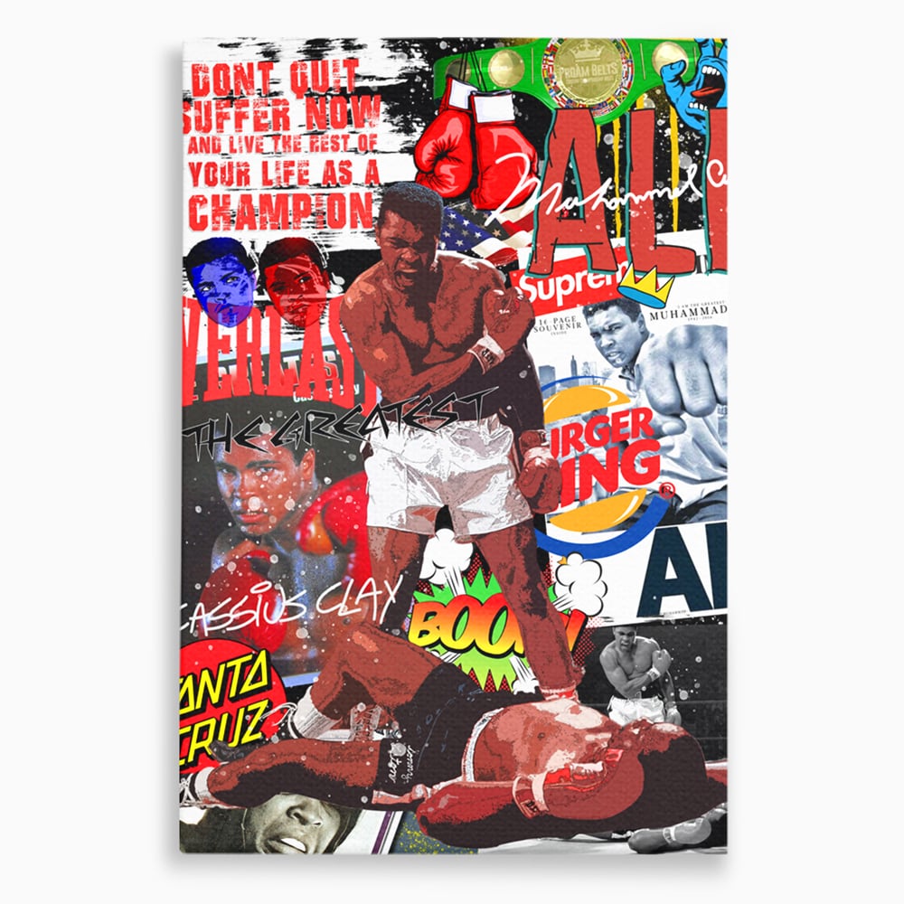Tablou Canvas Premium LuxCanva® B1009, Muhammad Ali , Sportivi, Box, Pugilist, Motivational, Culori Vibrante