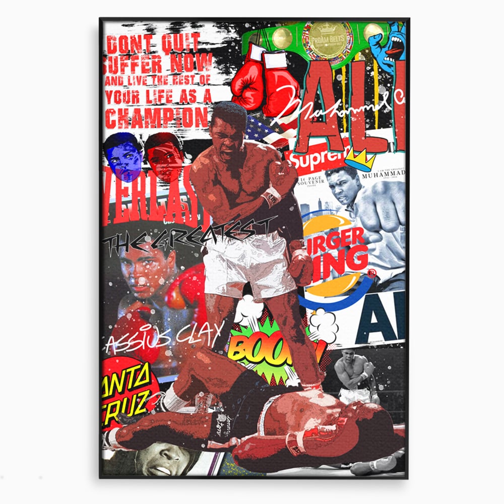 Tablou Canvas Premium LuxCanva® B1009, Muhammad Ali , Sportivi, Box, Pugilist, Motivational, Culori Vibrante
