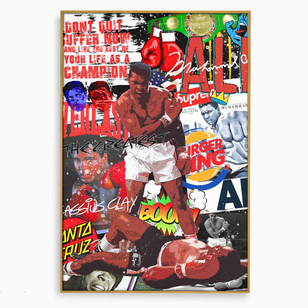 Tablou Canvas Premium LuxCanva® B1009, Muhammad Ali , Sportivi, Box, Pugilist, Motivational, Culori Vibrante