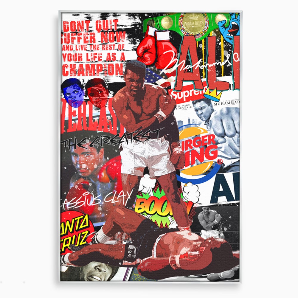 Tablou Canvas Premium LuxCanva® B1009, Muhammad Ali , Sportivi, Box, Pugilist, Motivational, Culori Vibrante