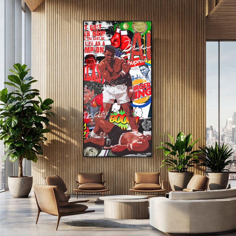 Tablou Canvas Premium LuxCanva® B1009, Muhammad Ali , Sportivi, Box, Pugilist, Motivational, Culori Vibrante