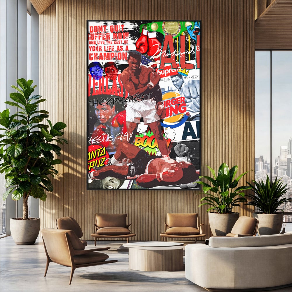 Tablou Canvas Premium LuxCanva® B1009, Muhammad Ali , Sportivi, Box, Pugilist, Motivational, Culori Vibrante