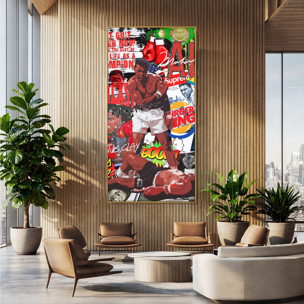 Tablou Canvas Premium LuxCanva® B1009, Muhammad Ali , Sportivi, Box, Pugilist, Motivational, Culori Vibrante