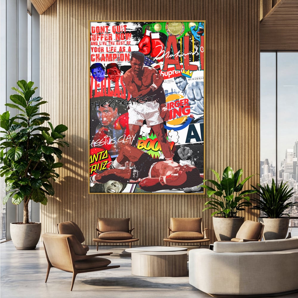 Tablou Canvas Premium LuxCanva® B1009, Muhammad Ali , Sportivi, Box, Pugilist, Motivational, Culori Vibrante
