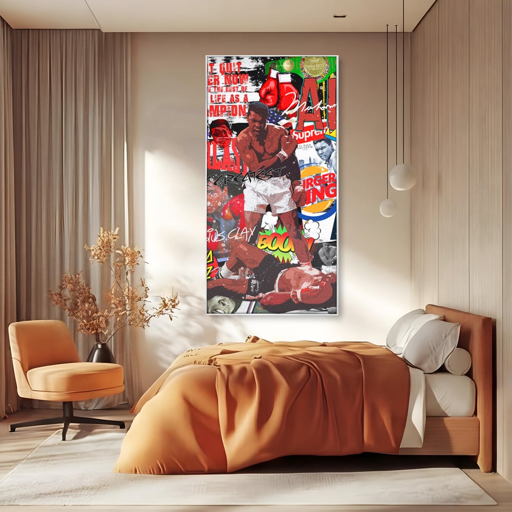 Tablou Canvas Premium LuxCanva® B1009, Muhammad Ali , Sportivi, Box, Pugilist, Motivational, Culori Vibrante
