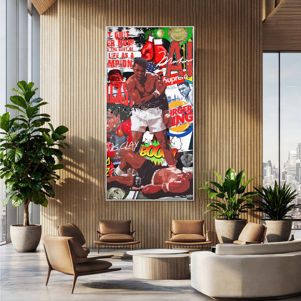 Tablou Canvas Premium LuxCanva® B1009, Muhammad Ali , Sportivi, Box, Pugilist, Motivational, Culori Vibrante