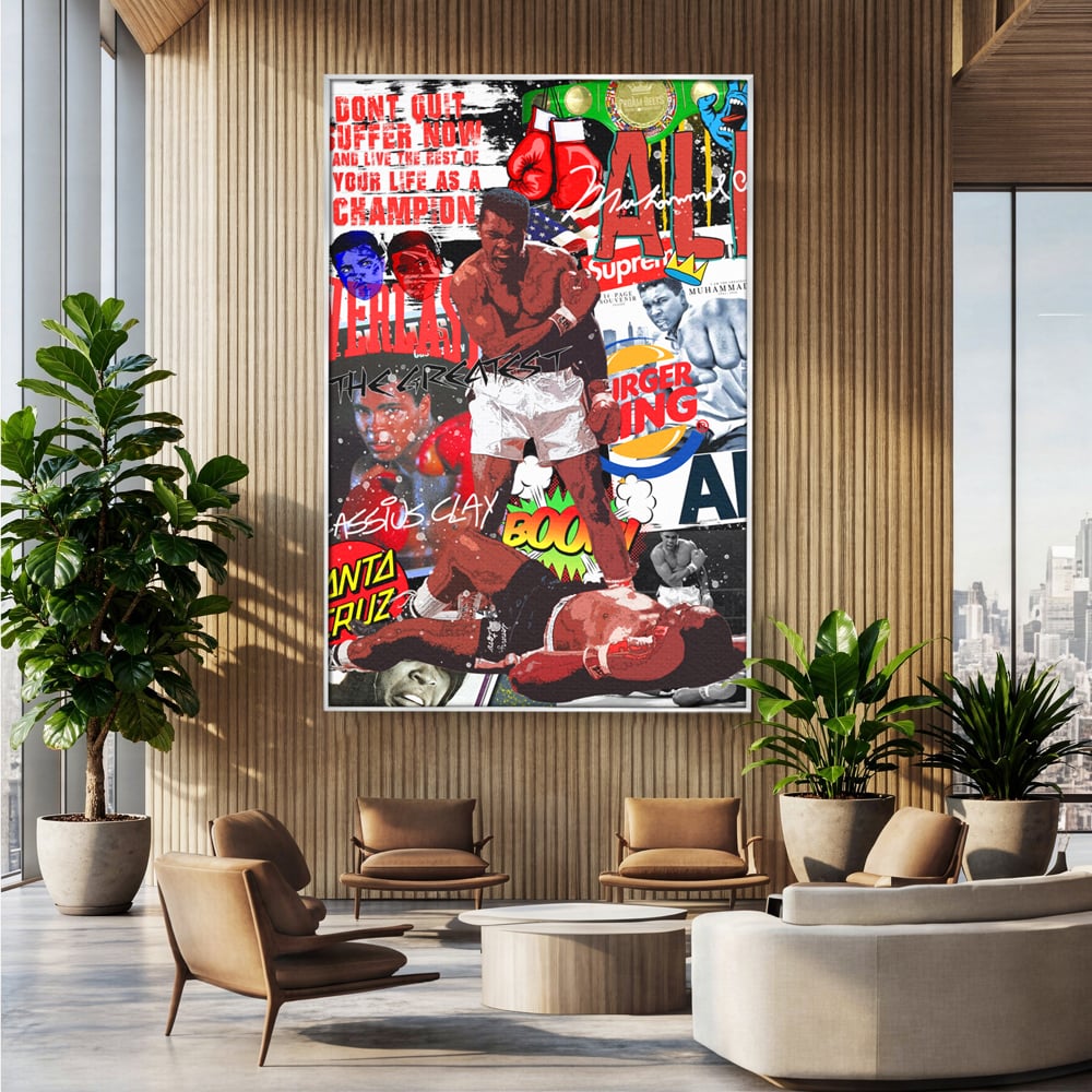 Tablou Canvas Premium LuxCanva® B1009, Muhammad Ali , Sportivi, Box, Pugilist, Motivational, Culori Vibrante