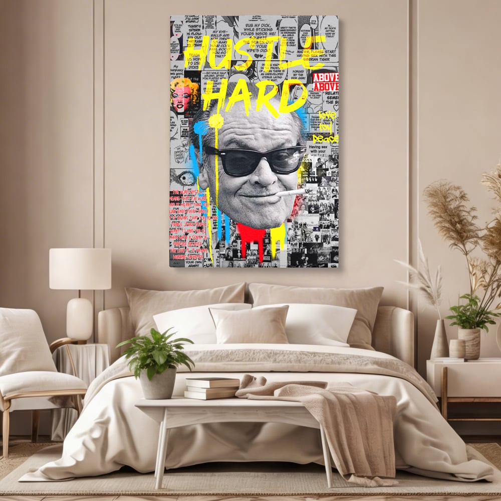 Tablou Canvas Premium LuxCanva® B1010, Jack Nicholson , Actori, Filme, Oscar, Motivational, Culori Vibrante
