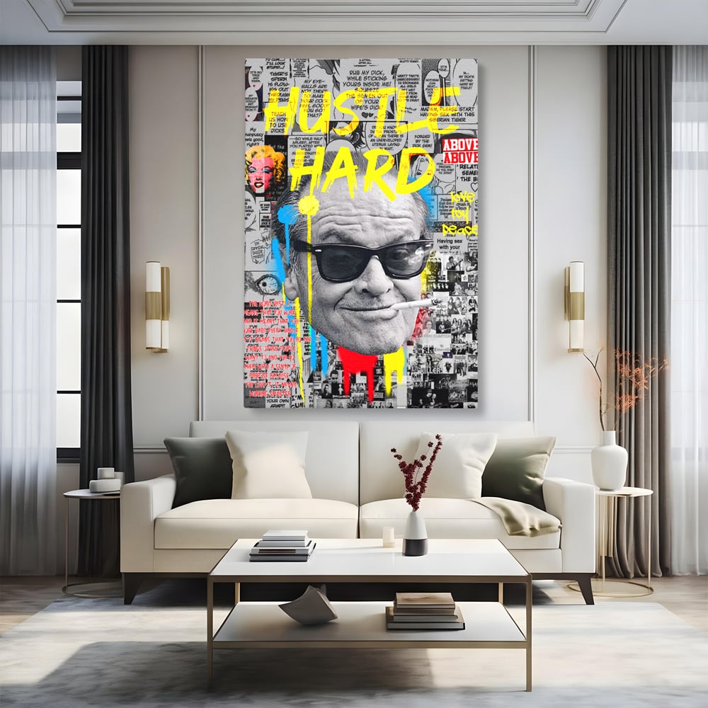 Tablou Canvas Premium LuxCanva® B1010, Jack Nicholson , Actori, Filme, Oscar, Motivational, Culori Vibrante