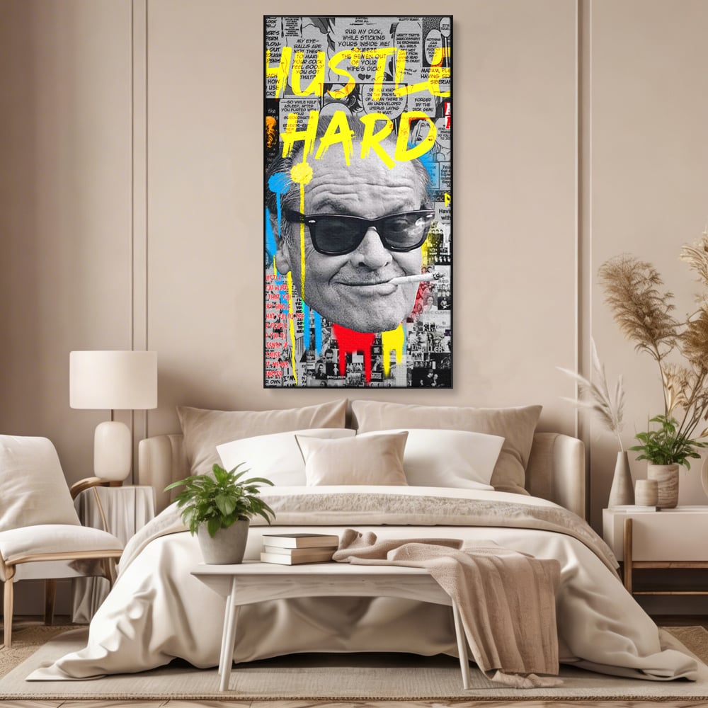 Tablou Canvas Premium LuxCanva® B1010, Jack Nicholson , Actori, Filme, Oscar, Motivational, Culori Vibrante