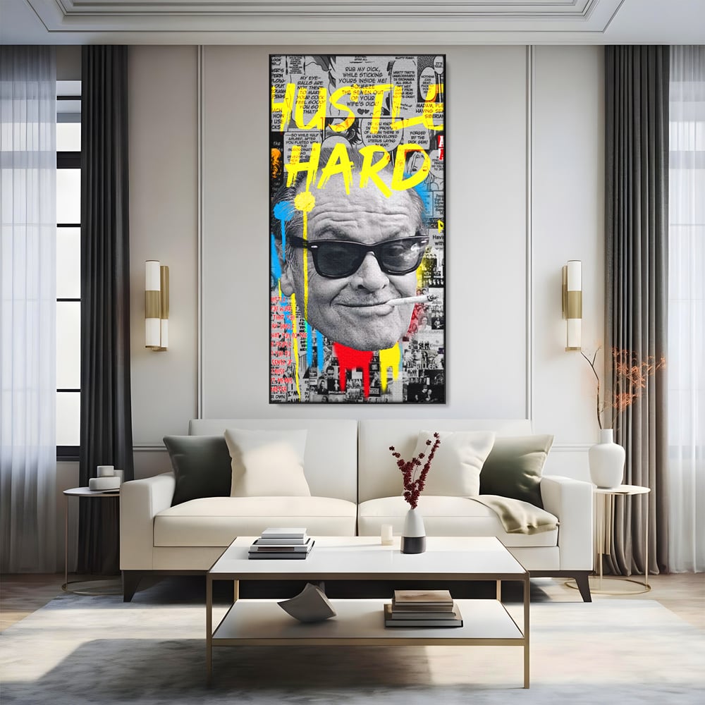 Tablou Canvas Premium LuxCanva® B1010, Jack Nicholson , Actori, Filme, Oscar, Motivational, Culori Vibrante