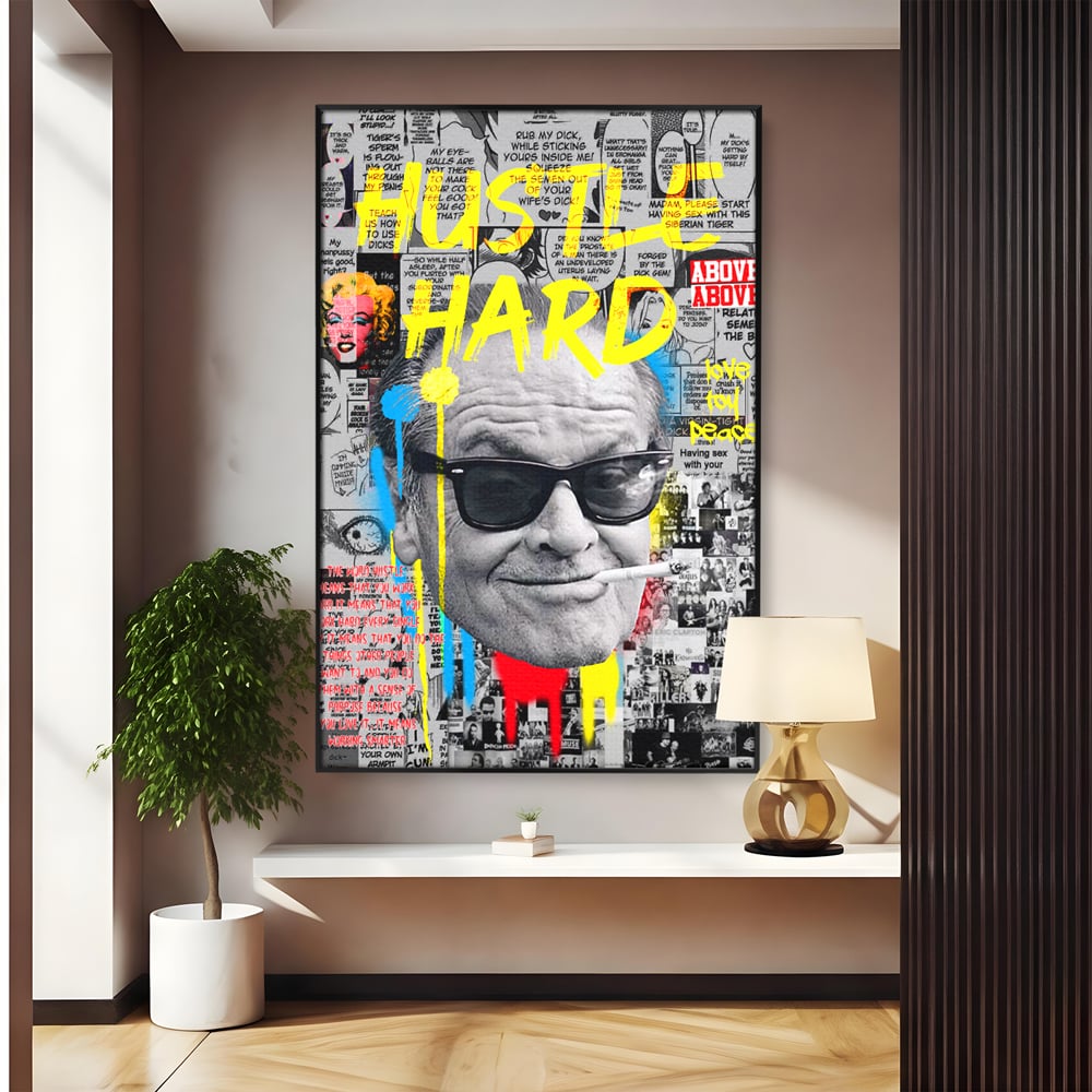 Tablou Canvas Premium LuxCanva® B1010, Jack Nicholson , Actori, Filme, Oscar, Motivational, Culori Vibrante