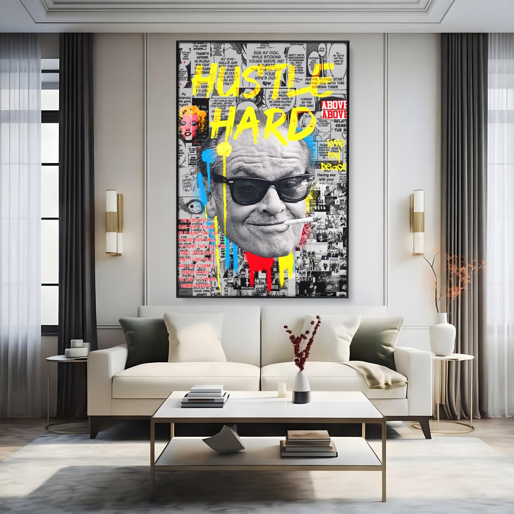 Tablou Canvas Premium LuxCanva® B1010, Jack Nicholson , Actori, Filme, Oscar, Motivational, Culori Vibrante