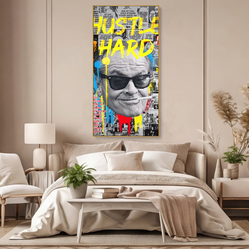 Tablou Canvas Premium LuxCanva® B1010, Jack Nicholson , Actori, Filme, Oscar, Motivational, Culori Vibrante