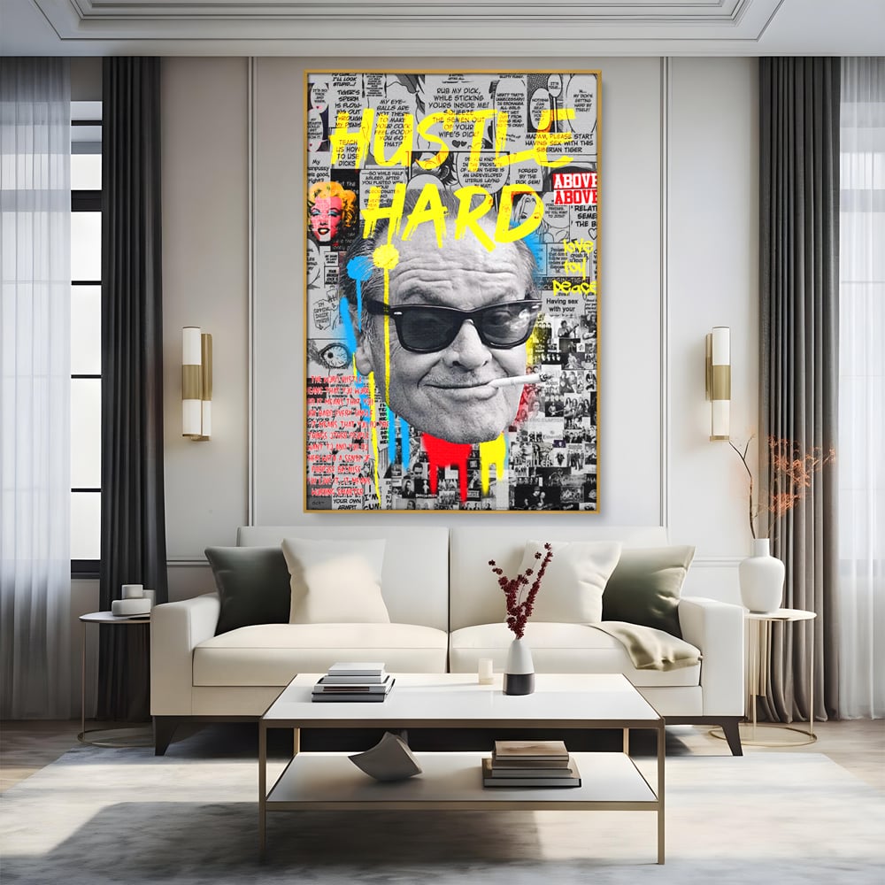 Tablou Canvas Premium LuxCanva® B1010, Jack Nicholson , Actori, Filme, Oscar, Motivational, Culori Vibrante