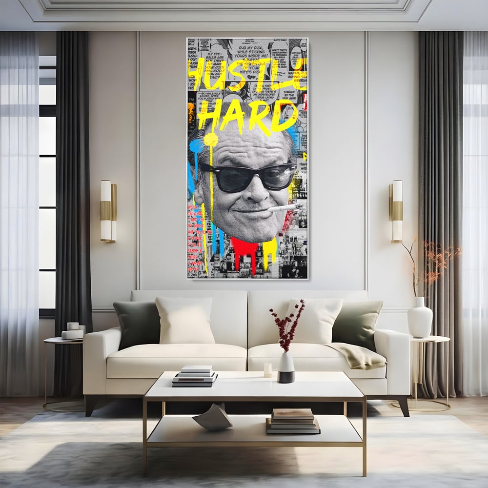Tablou Canvas Premium LuxCanva® B1010, Jack Nicholson , Actori, Filme, Oscar, Motivational, Culori Vibrante