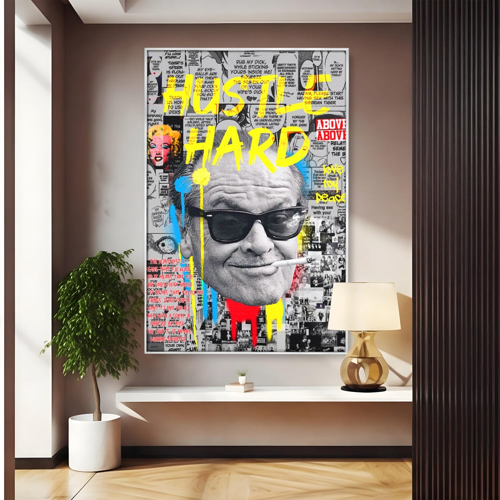 Tablou Canvas Premium LuxCanva® B1010, Jack Nicholson , Actori, Filme, Oscar, Motivational, Culori Vibrante