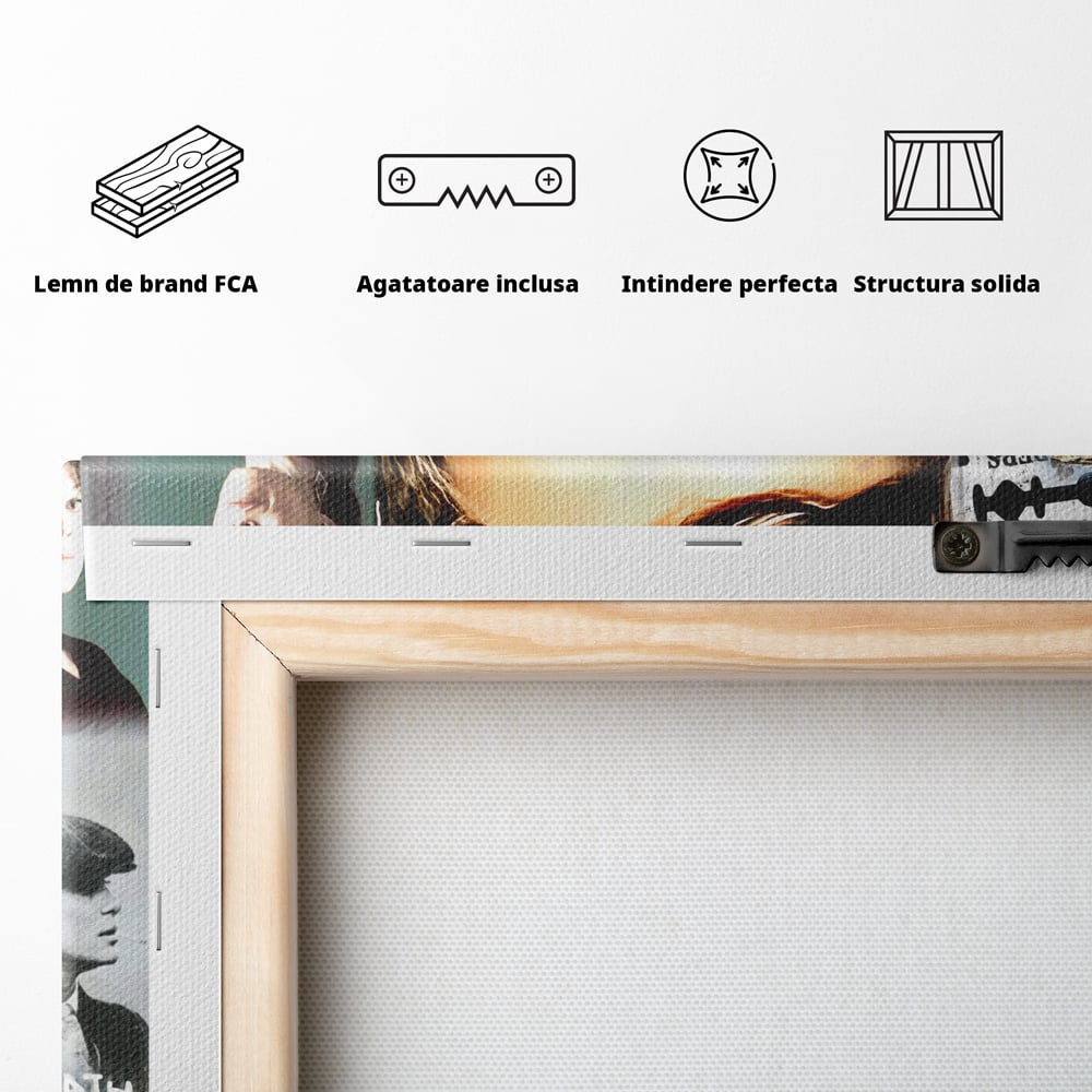 Tablou Canvas Premium LuxCanva® B1012, Peaky Blinders ,  Serial, Motivational, Gangsteri, Culori Vibrante