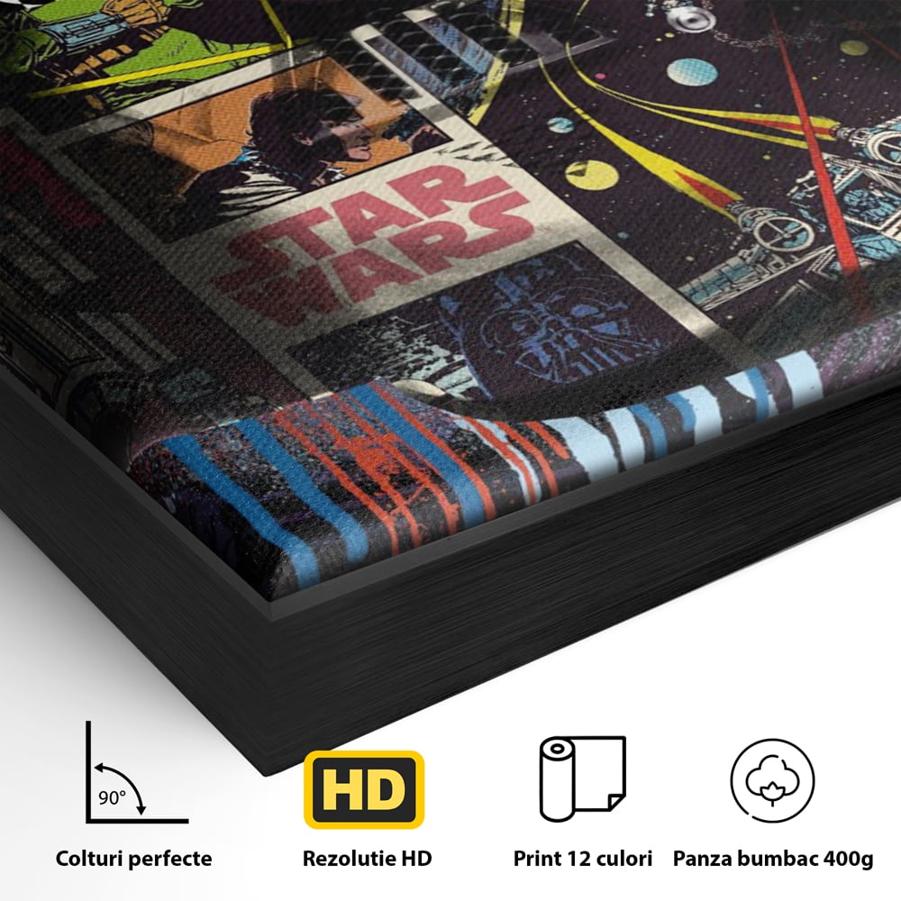 Tablou Canvas Premium, LuxCanva® B1013, Star Wars, Serial, Disney, Univers, Darth Vader, Culori Vibrante