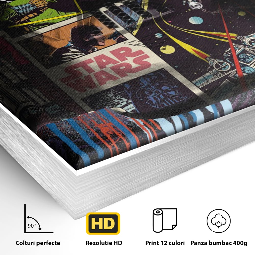 Tablou Canvas Premium, LuxCanva® B1013, Star Wars, Serial, Disney, Univers, Darth Vader, Culori Vibrante