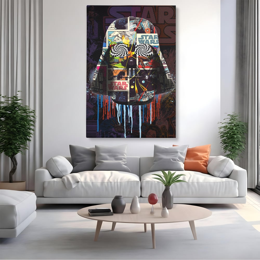 Tablou Canvas Premium, LuxCanva® B1013, Star Wars, Serial, Disney, Univers, Darth Vader, Culori Vibrante