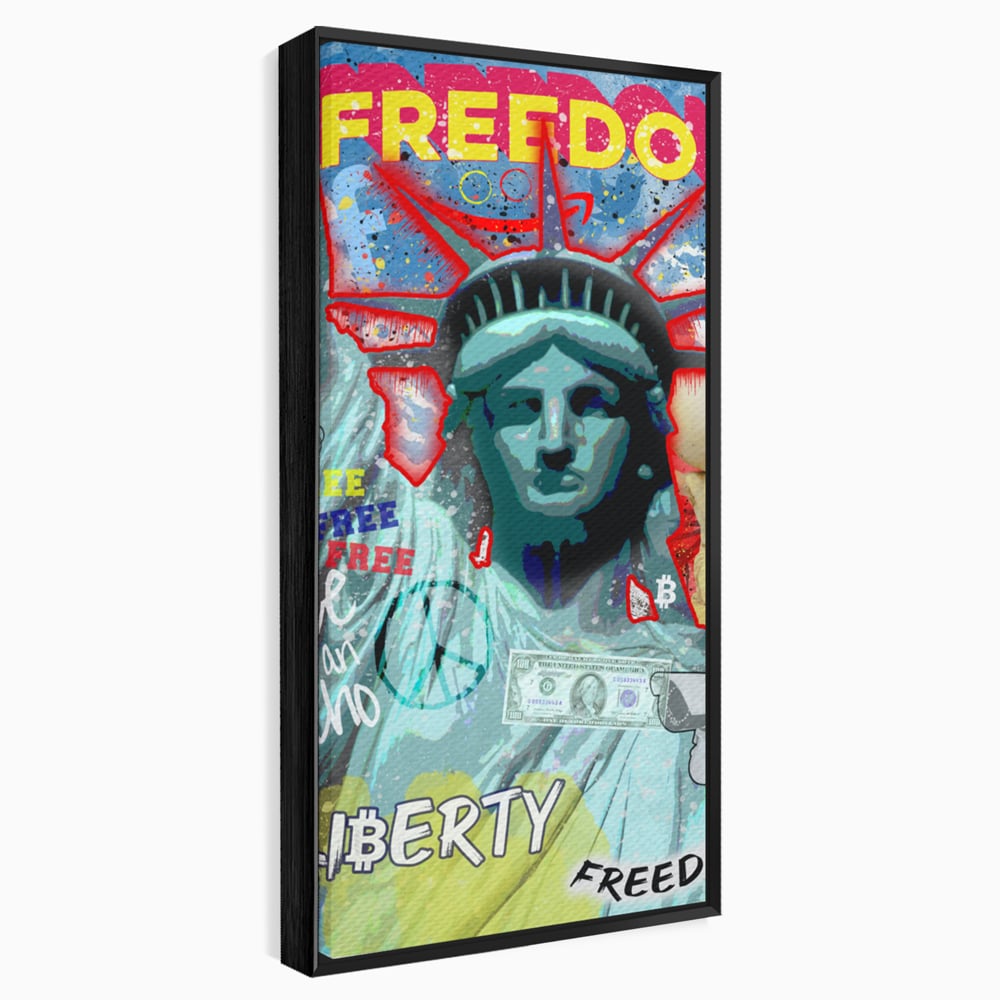 Tablou Canvas Premium LuxCanva® B1014, Statuia Libertatii , Motivational, America, Zeita Libertatii, Culori Vibrante
