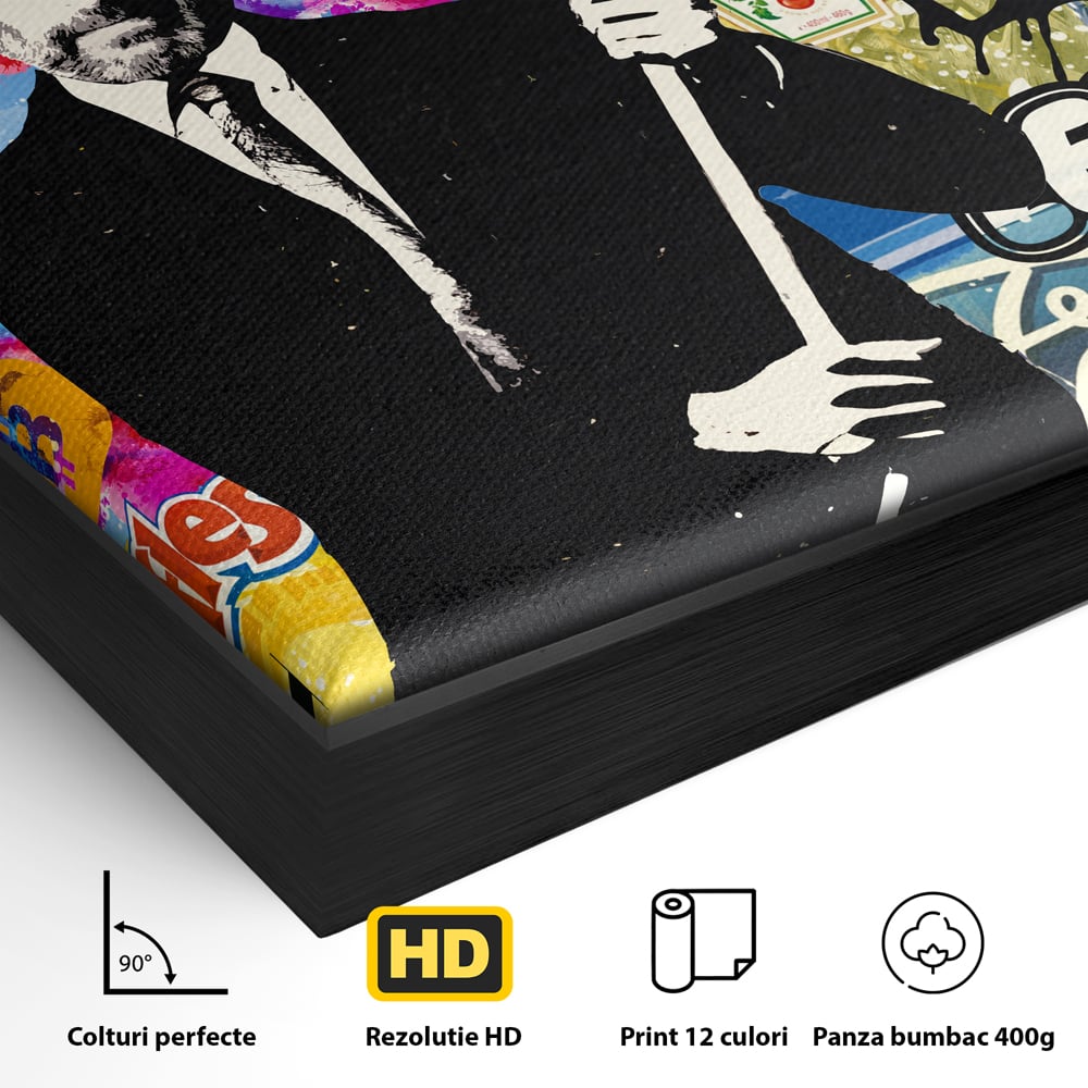 Tablou Canvas Premium LuxCanva® B1015, Steve Jobs , Motivational, Apple, Antreprenor, Geniu, Culori Vibrante