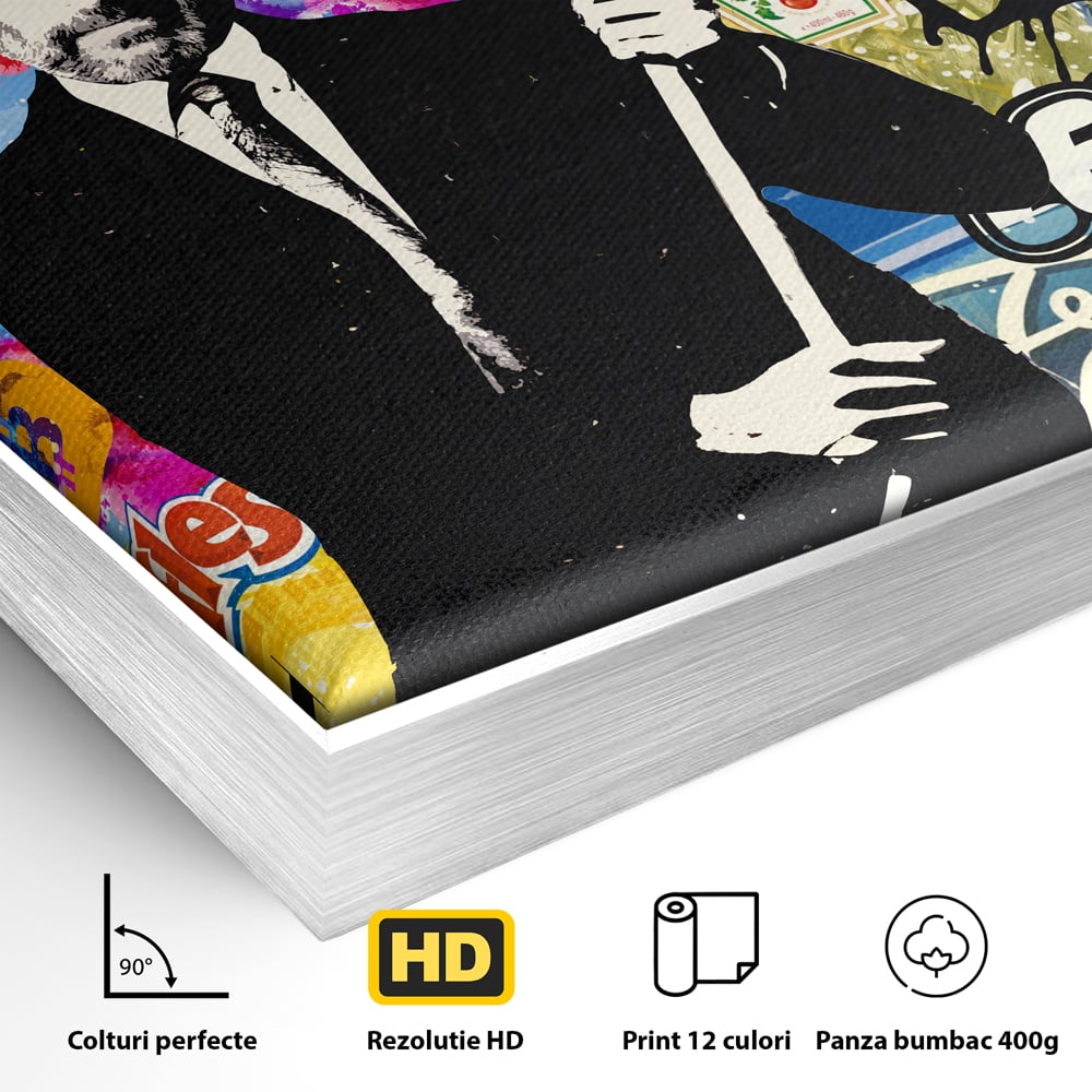 Tablou Canvas Premium LuxCanva® B1015, Steve Jobs , Motivational, Apple, Antreprenor, Geniu, Culori Vibrante
