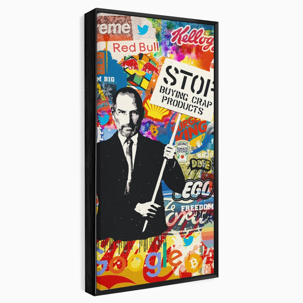 Tablou Canvas Premium LuxCanva® B1015, Steve Jobs , Motivational, Apple, Antreprenor, Geniu, Culori Vibrante
