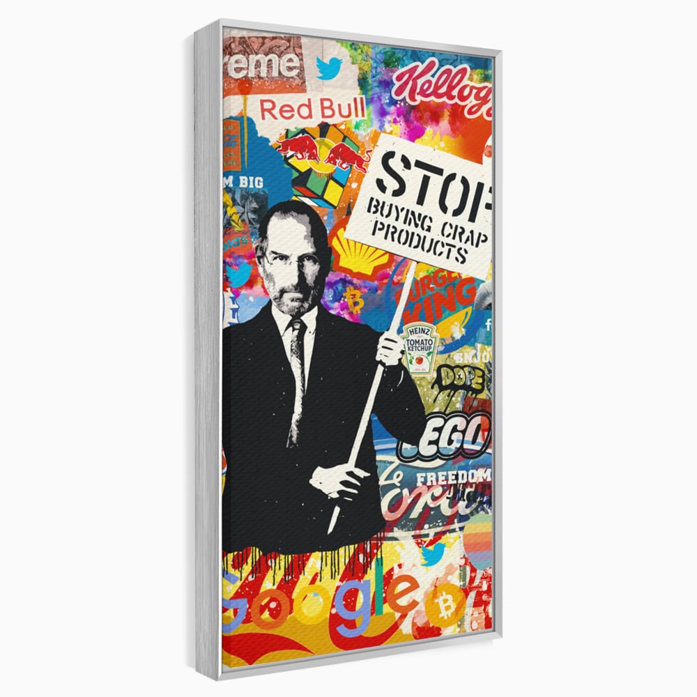 Tablou Canvas Premium LuxCanva® B1015, Steve Jobs , Motivational, Apple, Antreprenor, Geniu, Culori Vibrante