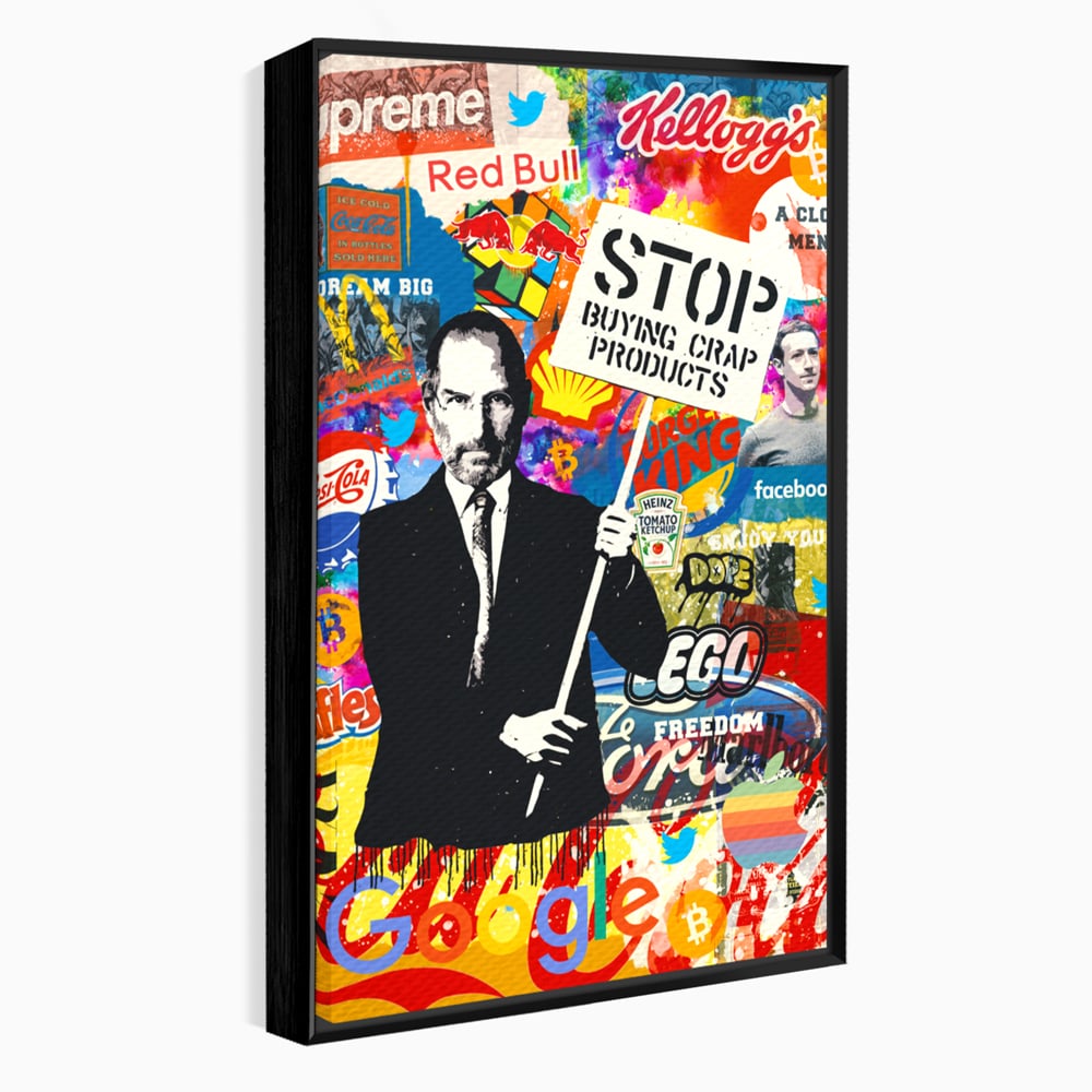 Tablou Canvas Premium LuxCanva® B1015, Steve Jobs , Motivational, Apple, Antreprenor, Geniu, Culori Vibrante