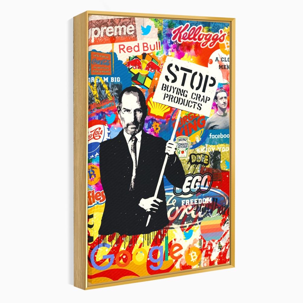 Tablou Canvas Premium LuxCanva® B1015, Steve Jobs , Motivational, Apple, Antreprenor, Geniu, Culori Vibrante