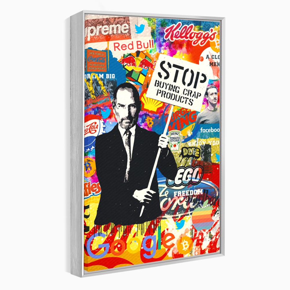 Tablou Canvas Premium LuxCanva® B1015, Steve Jobs , Motivational, Apple, Antreprenor, Geniu, Culori Vibrante