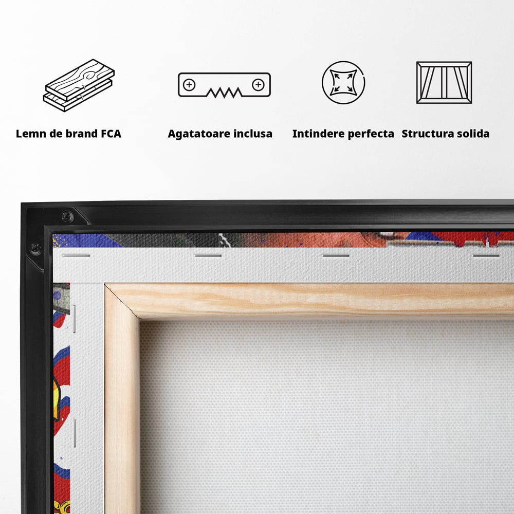 Tablou Canvas Premium LuxCanva® B1016, Tupac Shakur , Motivational, Hip-Hop, 2Pac, Cantaret, Culori Vibrante