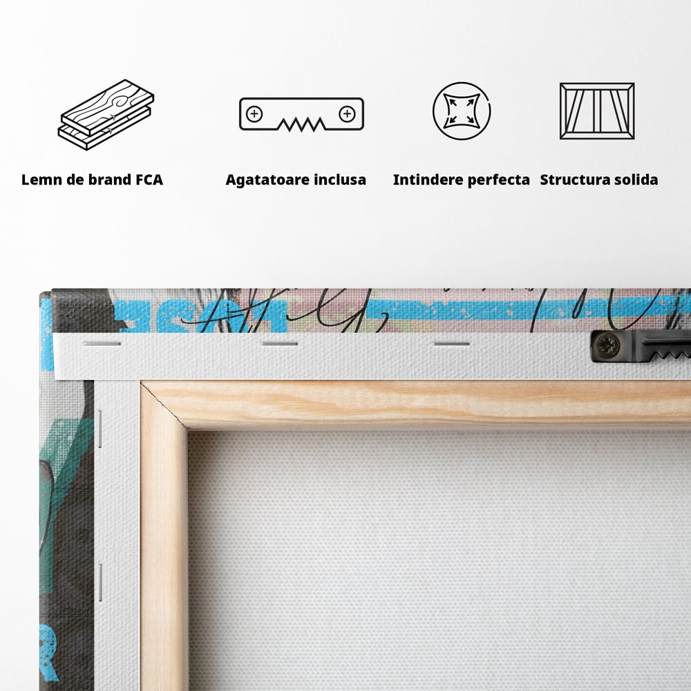 Tablou Canvas Premium LuxCanva® B1017, Warren Buffett , Motivational, Antreprenor, Finante, Investitor, Culori Vibrante