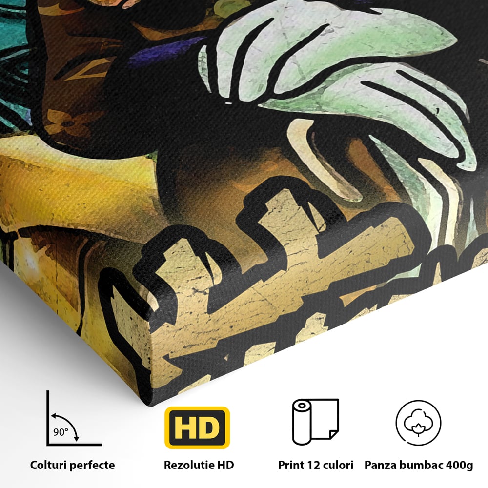 Tablou Canvas Premium, LuxCanva® B1018, Scrooge McDuck, Desene Animate, Walt Disney, Rata, Motivational, Culori Vibrante