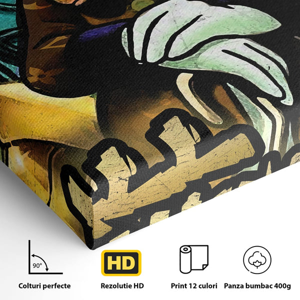 Tablou Canvas Premium, LuxCanva® B1018, Scrooge McDuck, Desene Animate, Walt Disney, Rata, Motivational, Culori Vibrante