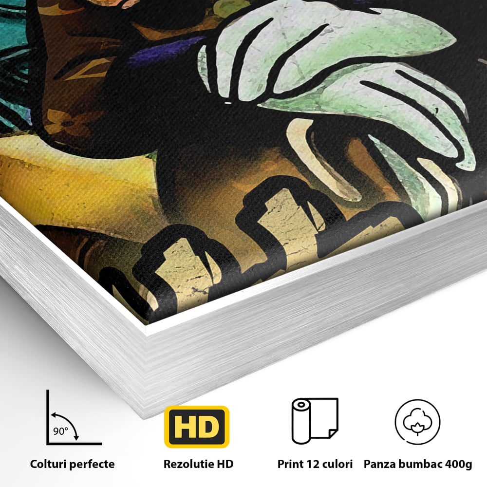 Tablou Canvas Premium, LuxCanva® B1018, Scrooge McDuck, Desene Animate, Walt Disney, Rata, Motivational, Culori Vibrante