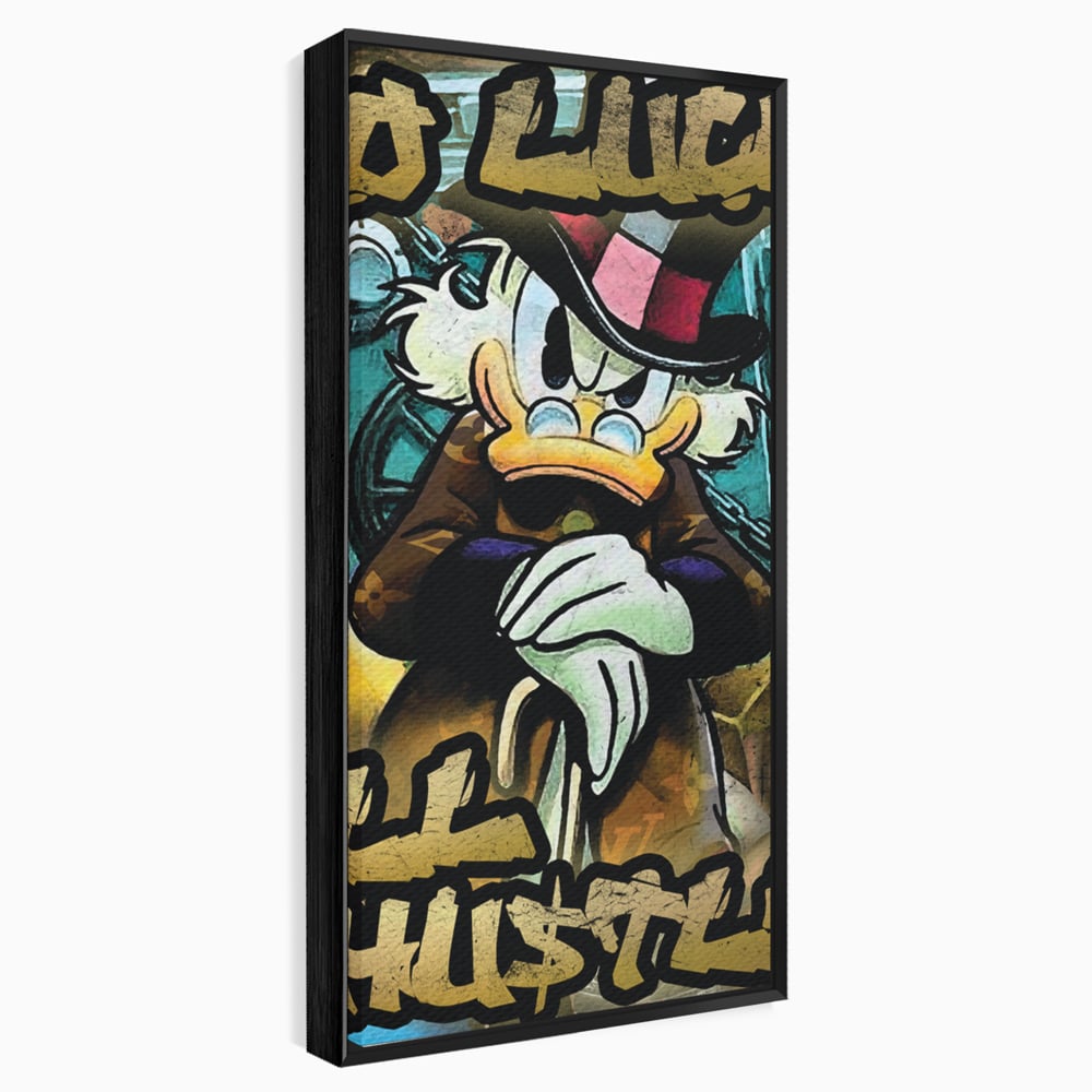 Tablou Canvas Premium, LuxCanva® B1018, Scrooge McDuck, Desene Animate, Walt Disney, Rata, Motivational, Culori Vibrante