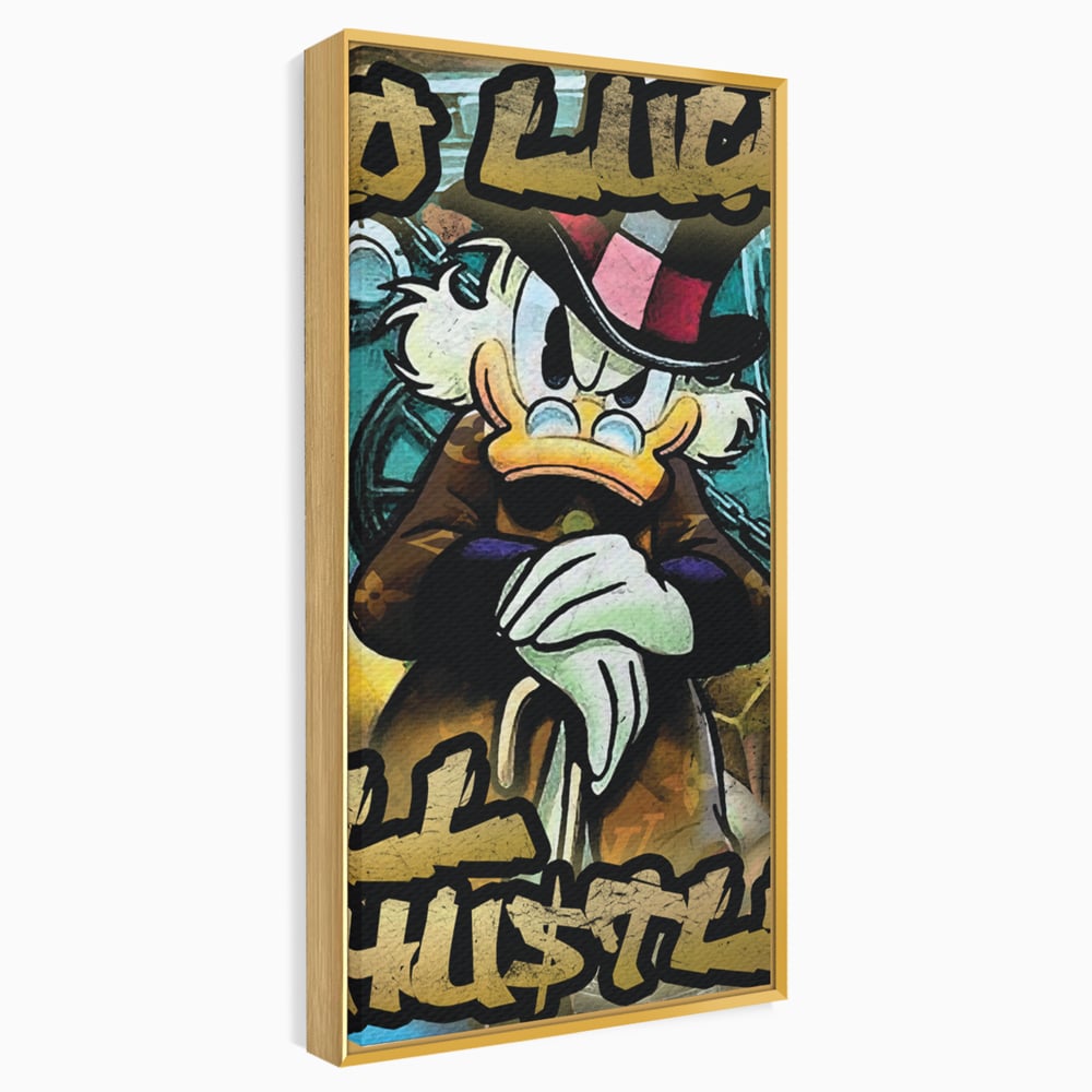 Tablou Canvas Premium, LuxCanva® B1018, Scrooge McDuck, Desene Animate, Walt Disney, Rata, Motivational, Culori Vibrante